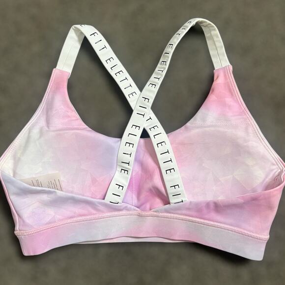 Elette Fit by Hello Molly Sports Bra Medium Womens Tie Dye Fitness Workout Gym - Picture 3 of 7